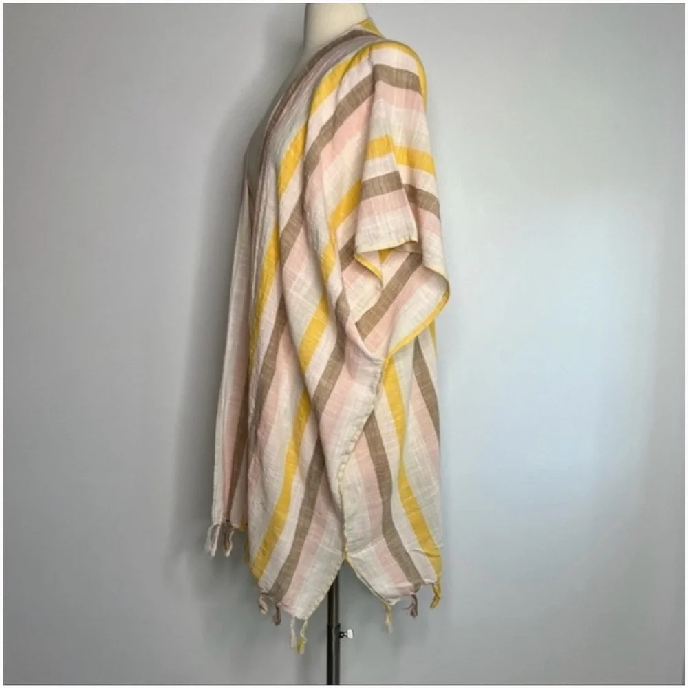Aerie Pastel Striped Kimono Wrap